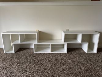 White Modular Cube Shelving Units Set
