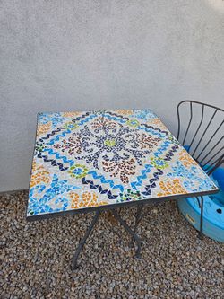 Mosaic table and chairs
