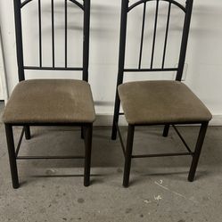 2 strong, metal chairs