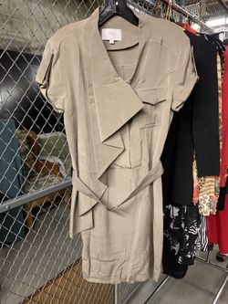 Silk Taupe Dress - Madison Marcus