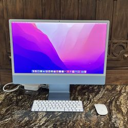Apple 2021 iMac 24-inch M1 256GB 8GB RAM Blue MJV93LL/A Desktop Computer Like New!!,apple,apple iMac,iMac,2021 iMac,apple M1 iMac,Apple iMac 24” M1 