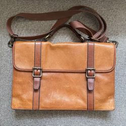 Brown Fossil Messenger/Briefcase Bag