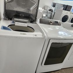 SAMSUNG SET STEAM WASHER AND ELECTRIC DRYER 