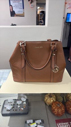 Michael Kors Brown Leather Tote Bag