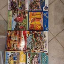 8 Used Puzzles 