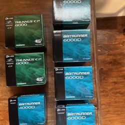 Shimano Baitrunner 6000, 4000, Thunnus 8000 Ci4 Fishing Reels