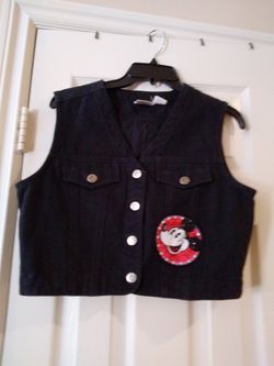Mikey black Jean vest