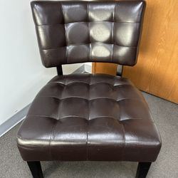 Brown PU Accent Chair 