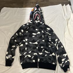 Size XL - BAPE CITY CAMO SHARK LONG LENGTH WIDE  PULLOVER