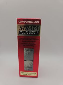 STRATA Professional Distance Golf Balls 1 Sleeve, 3 Balls - Brand New -