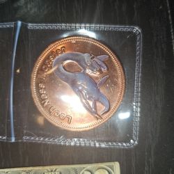 The lochness monster Style 1oz Colorized Copper Round