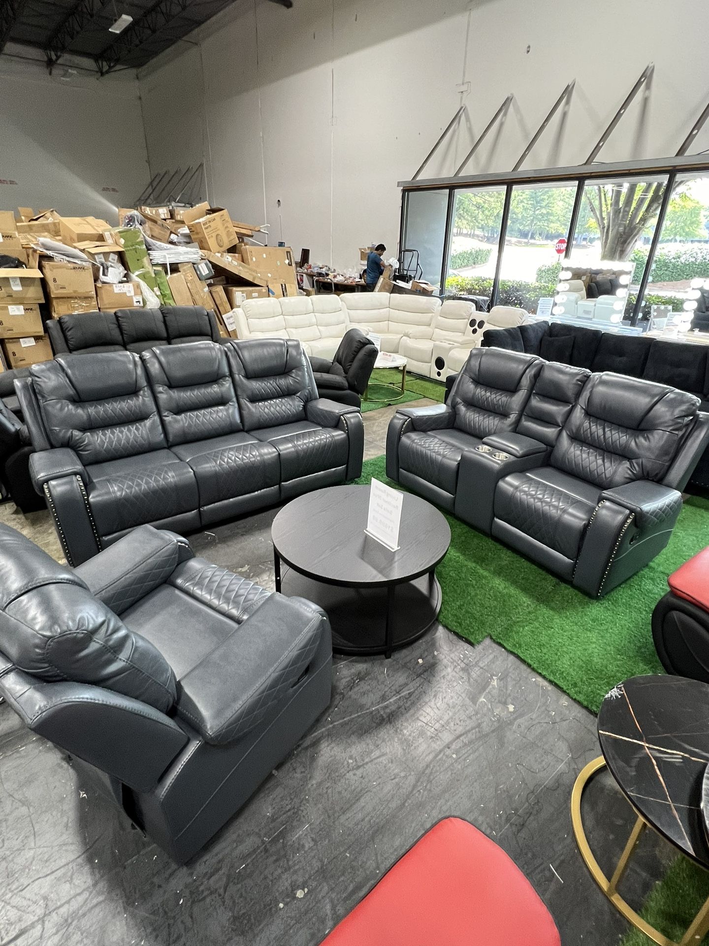 Premium Living Room 3Pcs Recliner Set / Juego de sillón reclinable de 3 piezas para sala de estar pr