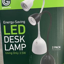 New ~ LED Desk Lamp (2Pack) Energy Saving