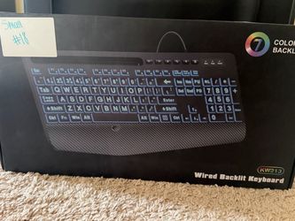 KW213 Wired Backlit Keyboard 7 Color