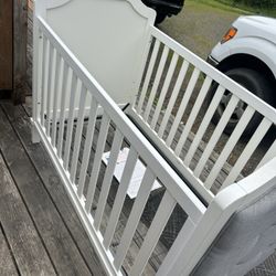 White Baby Crib 
