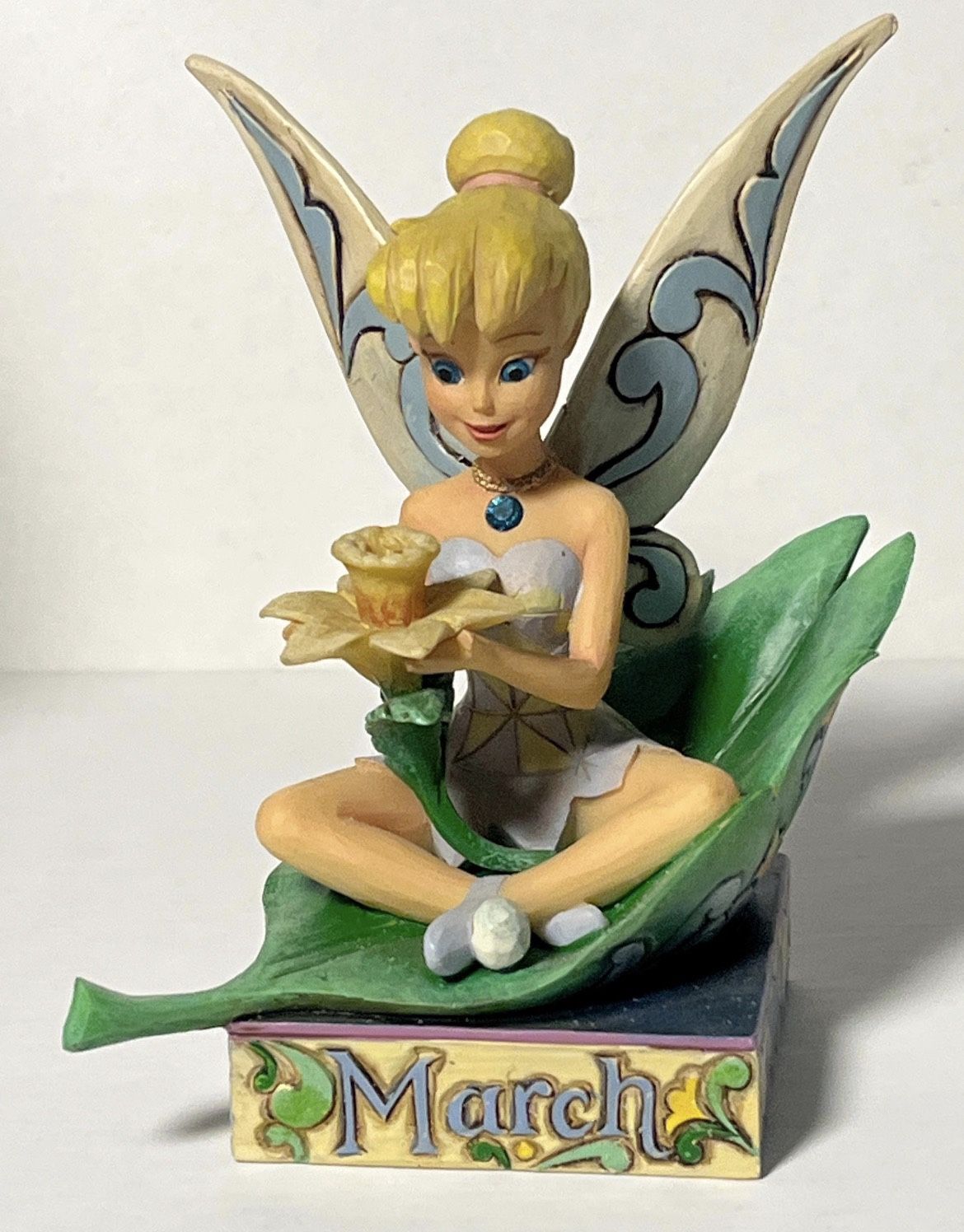Disney Traditions March Tinker Bell Figurine – Enesco Jim Shore – Birthstone Aquamarine – Boxed Collectible