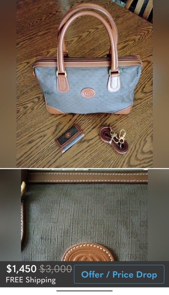 Gucci Vintage Boston Bag, Key Holder & Shoulder Strap