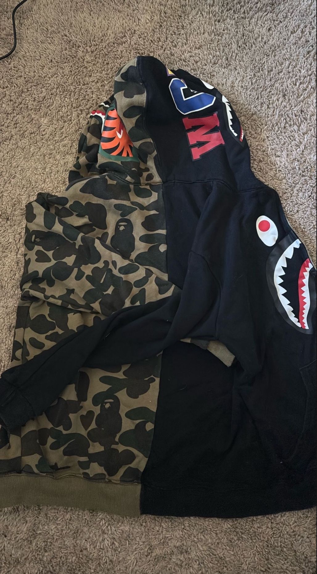 Multi Color Bape Hoodie Small