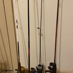 4 Fishing Poles 