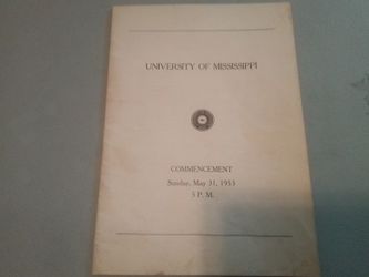     1953   University Of Mississippi Commencement 