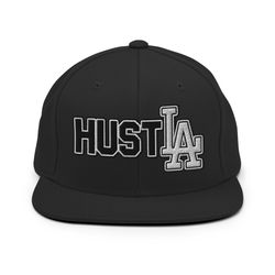 Custom embroidered “HustLA” SnapBack by HSLA