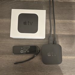 Apple TV HD 4th Generation w/ Remote, Remote Case And Power Cord