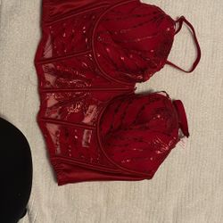 Victoria Secret Red Corset Size 36D 