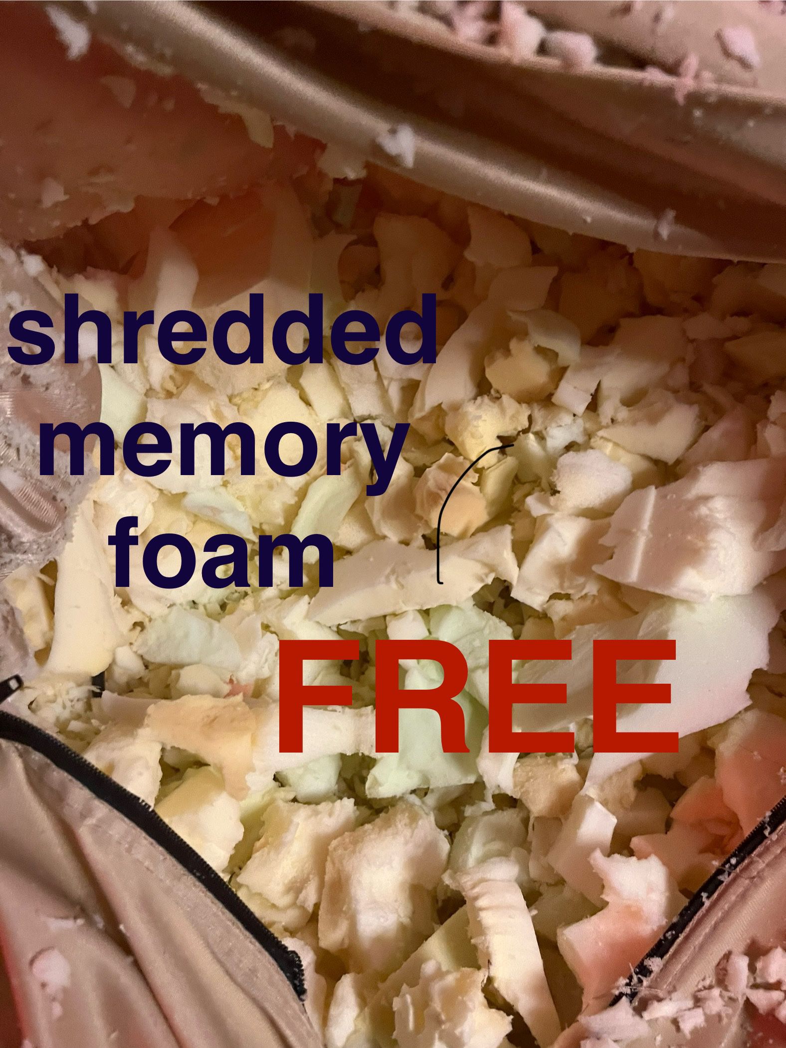 Shredded Memory Foam Filler