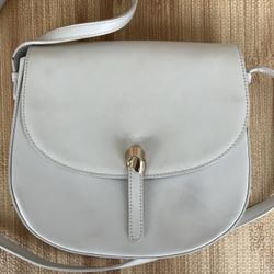 Donatienne Los Angeles women unique Leather bag, Light Grey Color Made in USA