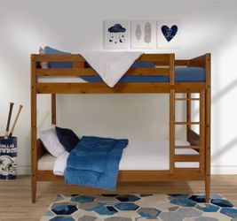 Viv + Rae Twin over Twin Solid Wood Bunk Bed – Like New (2 Avail)