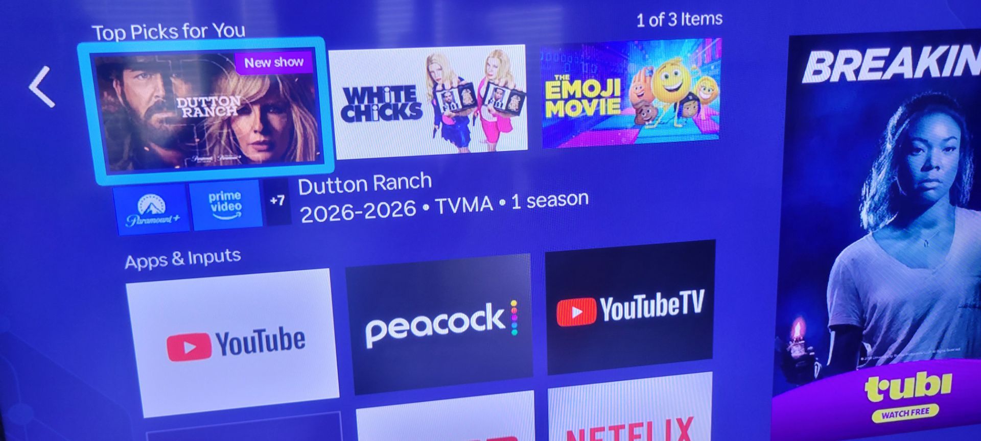 43 inches Westinghouse Roku Tv