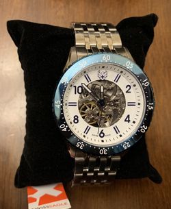 BRAND NEW SWISS EAGLE MENS BRACELET WATCH SE-9155A-44