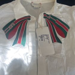 Gucci Girl Button Up Shirt Size 10 Brand New 