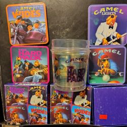 Vintage. New Camel Salt & Pepper 3 Sets. Coasters (4 Ea Box) Hard Rock Camel Cup