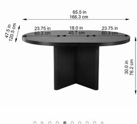 Modern Black Expandable Dining Table
