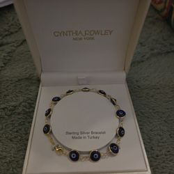 Evil Eye Sterling Silver Bracelet 