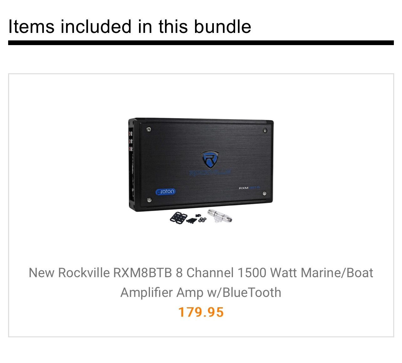 Rockville 8 Channel 1500 Watt Amp