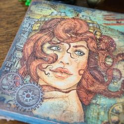 Aviation Steampunk Refinished Cigar Jewelry Trinket Box 