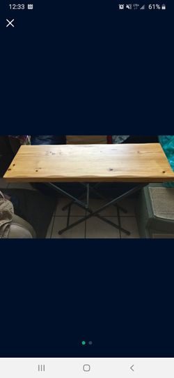 Wood Slab Folding Table