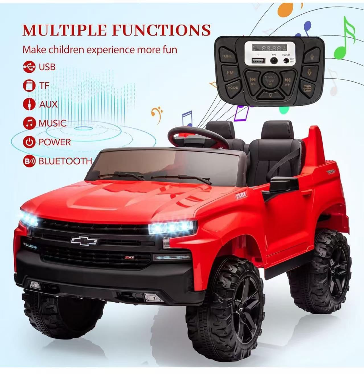 24V 2-Seater Truck Licensed Chevrolet Silverado 