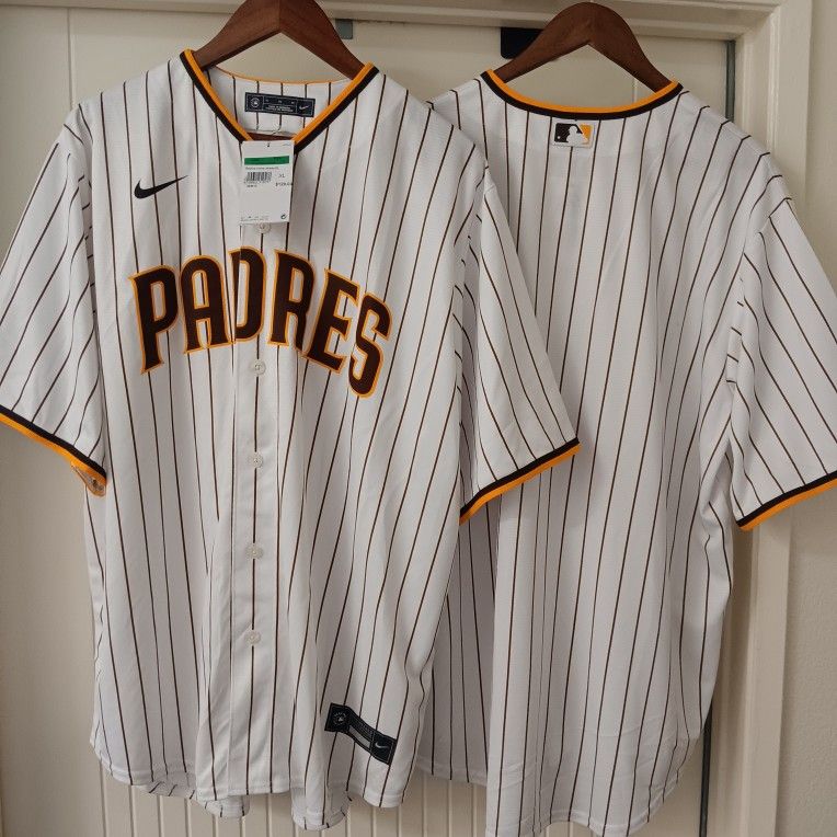 Men's San Diego Padres Nike White Pinstripe Home Team Jersey XL