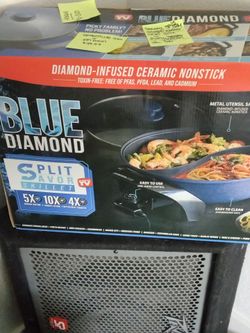 Blue Diamond Split Savor Electric Skillet