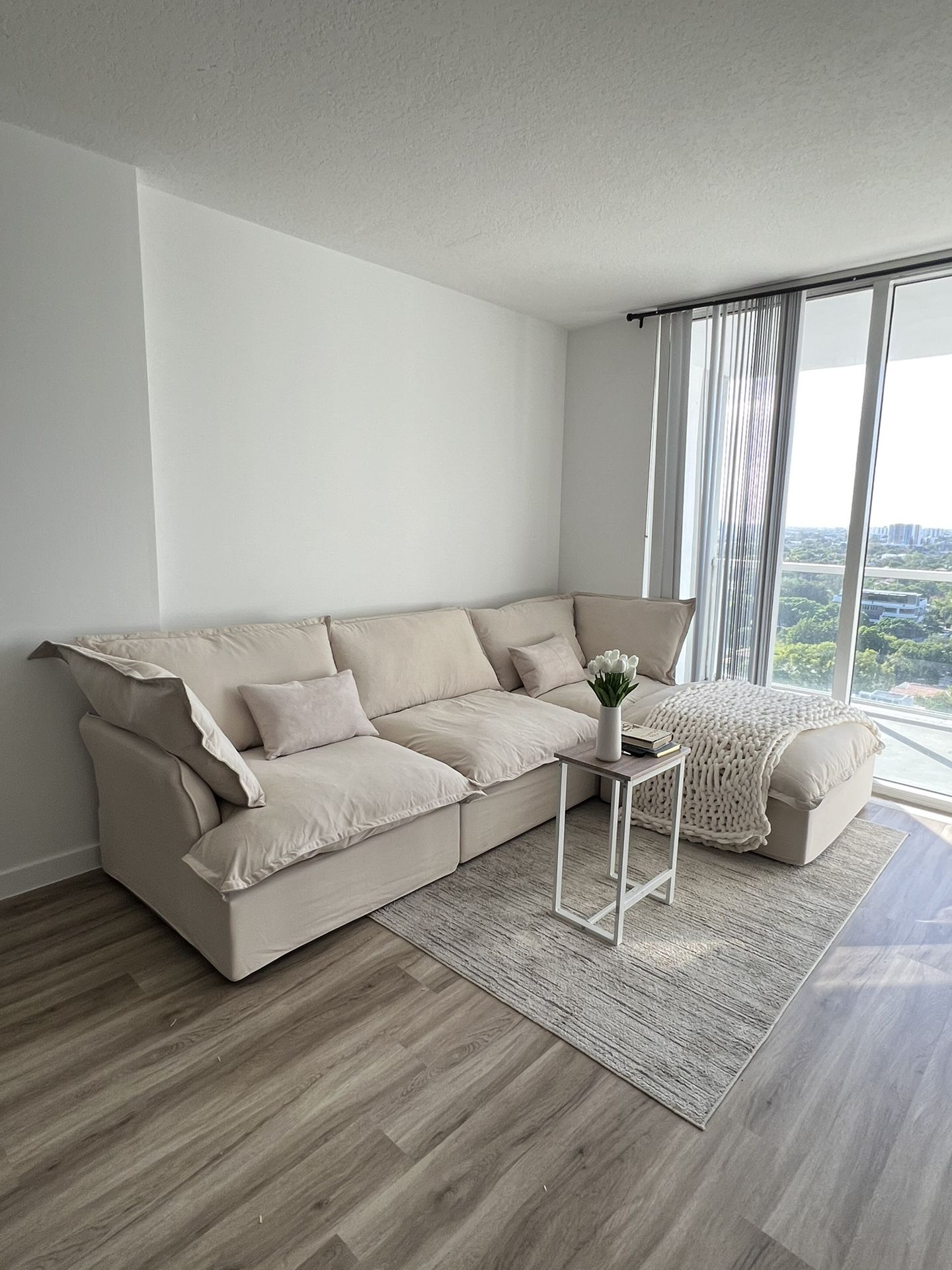 NEW Beige Cloud Sectional (In Boxes)