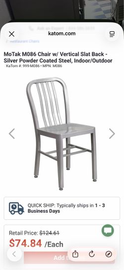 Silver Metal Chair