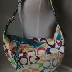 Coach Hampton Scribble Multi Color Bag