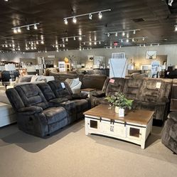 Manual Reclining Sofa And Loveseat 