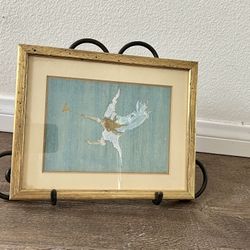 Gold Framed Angel Artwork Glad tidings 10/18 inch 