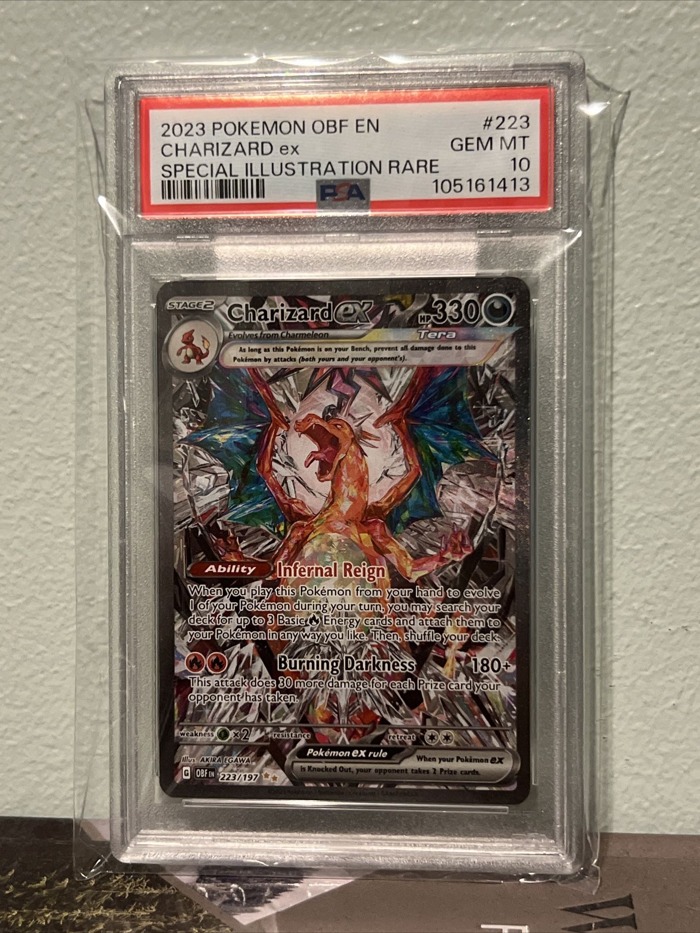 PSA 10 Charizard obsidian Flames