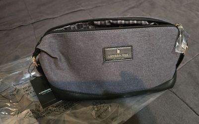 London Fog Canvas Denim Cosmetic / Toiletry Travel Bag