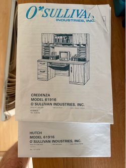 O’Sullivan credenza and hutch